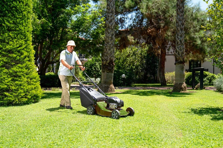 electric start lawn mowers